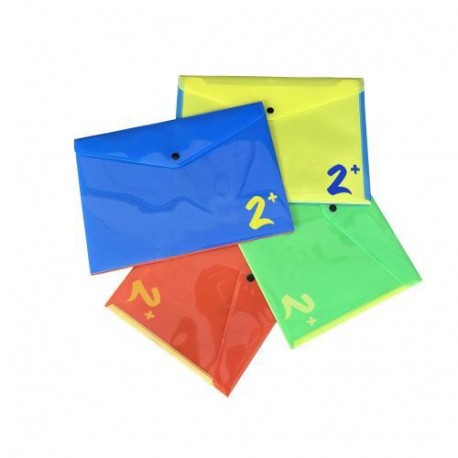 DOPPIA BUSTA CON BOTTONE A5 BICOLOR