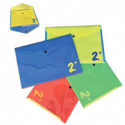 DOPPIA BUSTA CON BOTTONE A4 BICOLOR