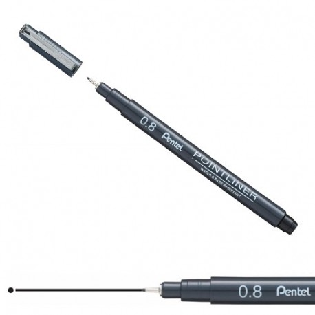 POINTLINER 0,8 NERO PENTEL - S20P-8A