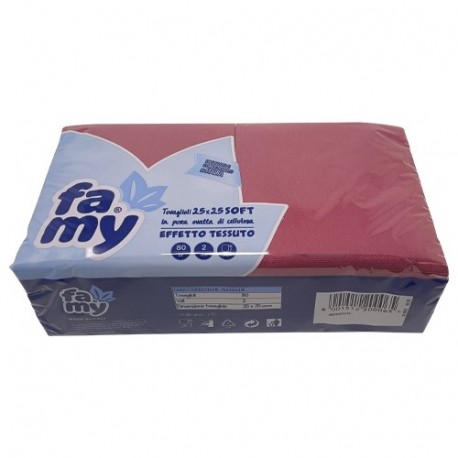 TOVAGLIOLI 25X25 2V BORDEAUX 80PZ -