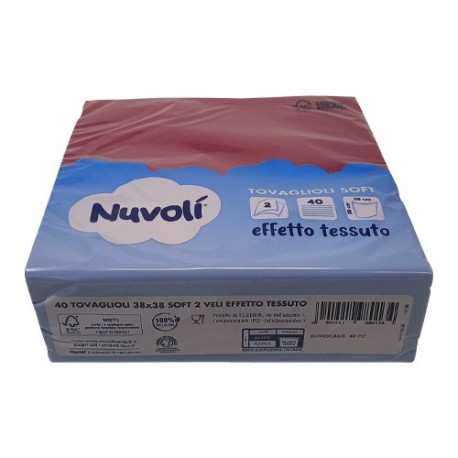 TOVAGLIOLI 38X38 2V 40PZ. BORDEAUX - (SC