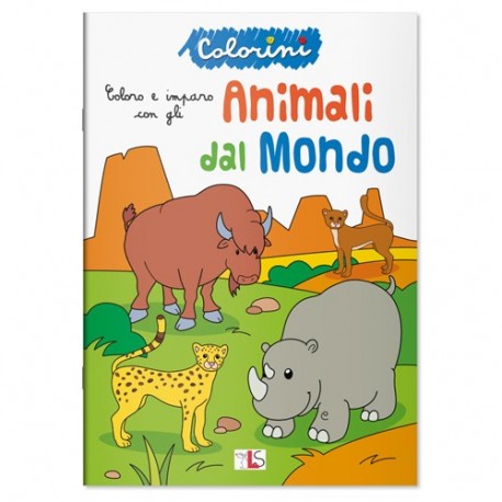 ED48522 ANIMALI DAL MONDO-COLORINI  -