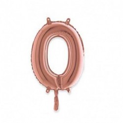PALLONCINI MYLAR N°0 36CM ROSE GOLD 14"