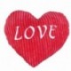 CUORE 30CM VELLUTO ROSSO C/SCRITTA  -