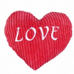 CUORE 30CM VELLUTO ROSSO C/SCRITTA  -