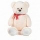 ORSO BIANCO 100CM C/FIOCCO CUORI  -