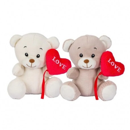 ORSETTO H23CM C/CUORE LOVE  - 27891