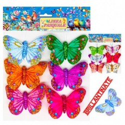 BUSTA 6 FARFALLE   C/CLIP  ASS  - 90556