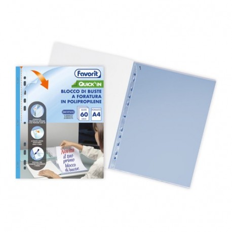 BLOCCO DI BUSTE FORATE FAVORIT QUICKIN