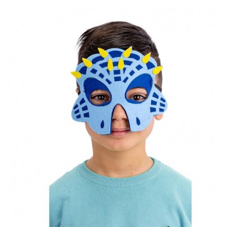 MASCHERA DRAGO BLU BIMBO IN FELTRO  -