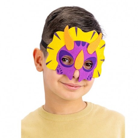 MASCHERA DINOSAURO VIOLA E GIALLA BIMBO