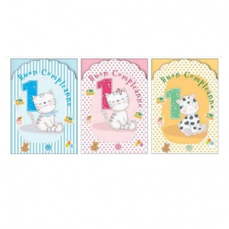 BIGLIETTO COMPLEANNIO 1 ANNO  -