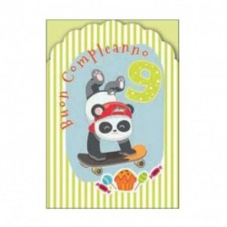 BIGLIETTO COMPLEANNIO 9 ANNI  -