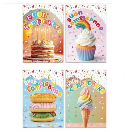 BIGLIETTO COMPLEANNIO SWEET  - FA00233BC
