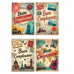 BIGLIETTO COMPLEANNIO VIAGGI  -