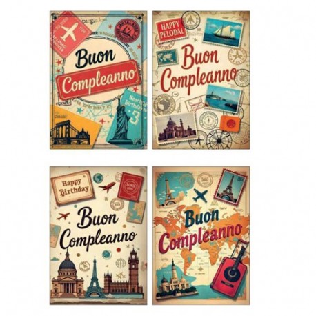 BIGLIETTO COMPLEANNIO VIAGGI  -