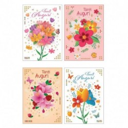 BIGLIETTO TANTI AUGURI FLOREALE  -