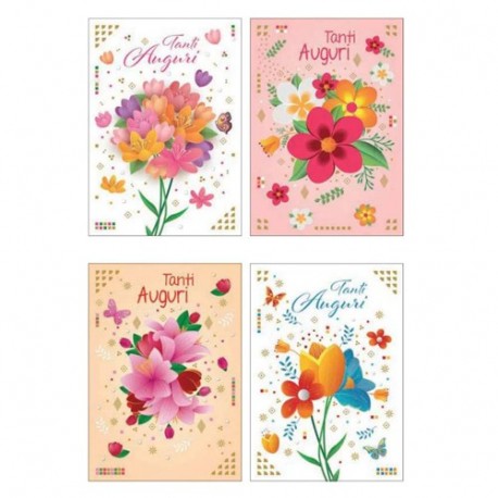 BIGLIETTO TANTI AUGURI FLOREALE  -