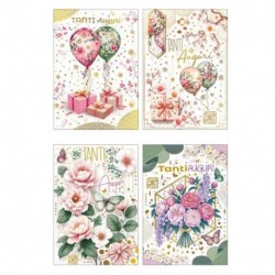 BIGLIETTO TANTI AUGURI PALLONCINI  -