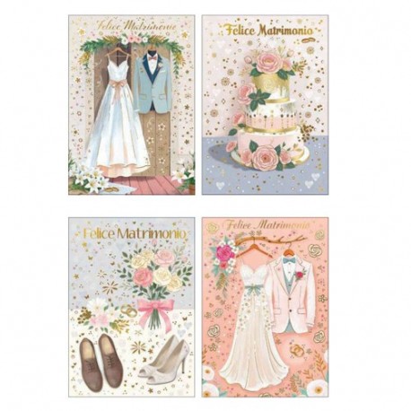 BIGLIETTO FELICE MATRIMONIO  - FE10217FM