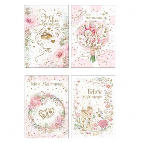BIGLIETTO FELICE MATRIMONIO  - FE10218FM