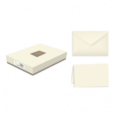 BIGLIETTI+BUSTE MODIOEVO AVORIO LIBRO