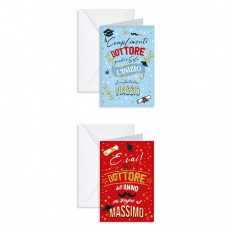 BIGLIETTO LAUREA MASCHILE CON ORO