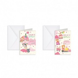 BIGLIETTO BATTESIMO ROSA - 17848210AD