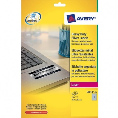 ETICHETTE ADESIVE L6013-20 PERM ARGENTO