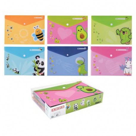 BUSTA CON BOTTONE A5 FANCY - 0218FAN