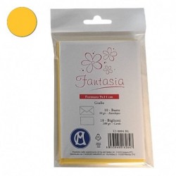 BIGLIETTI+BUSTE 10/10 9X14 GIALLO. BL.