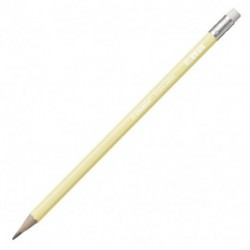 MATITA GRAFFITE PASTEL GIALLA CON GOMMIN