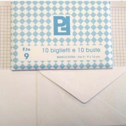BIGLIETTI/BUSTE BL.10/10 9X14 F9 BIANCO