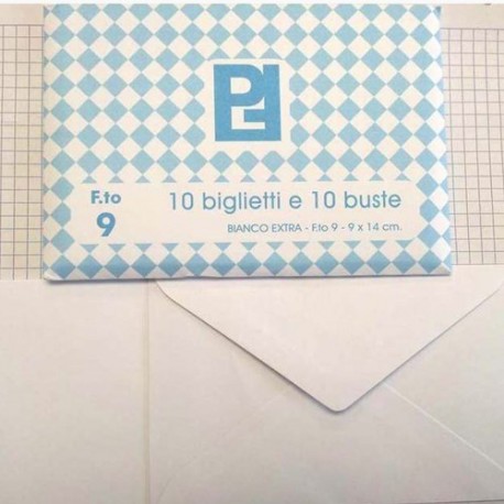 BIGLIETTI/BUSTE BL.10/10 9X14 F9 BIANCO