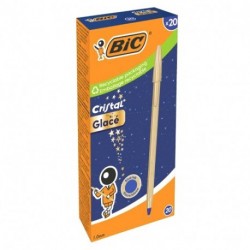 PENNA BIC CRISTAL GLACè BLU FUSTO ORO OP