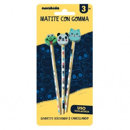MATITE CON GOMMA  ANIMAL - 32NIK193