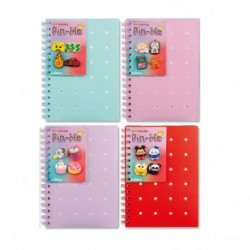 QUADERNO CON SPIRALE A RIGHE PIN-ME -