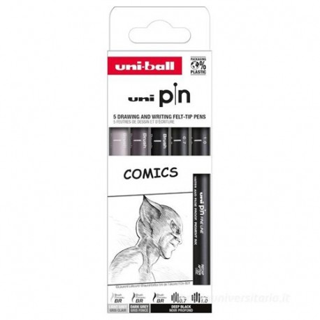 PIN FINELINER COMICS 5PZ. ASS -