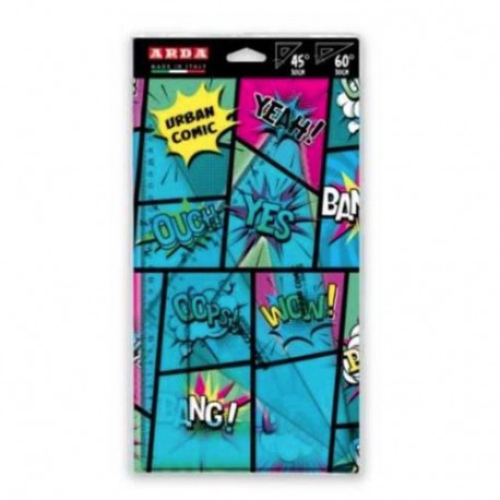 COPPIA SQUADRE 45°-60° CM30 URBAN COMIC