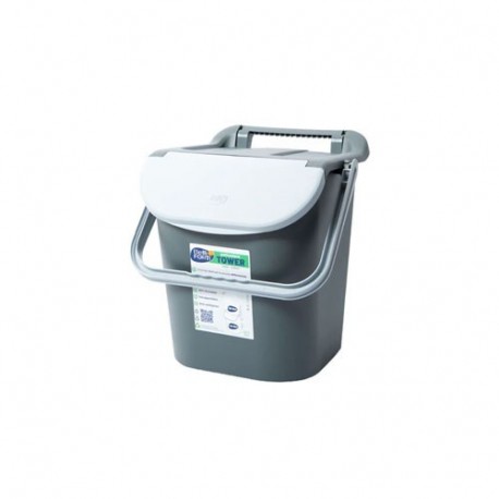 TOWER BIN 30 LT C/MANIGLIONE GRIGIO  -