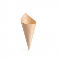 CONO LEGNO 16,5CM BYO' 50PZ. - 073302