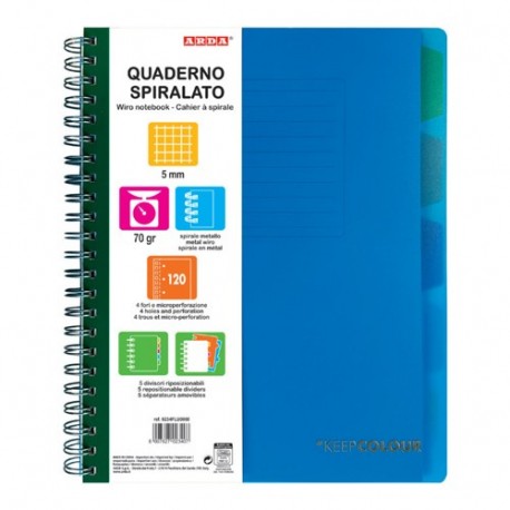 MAXI A4 5M SPIRALATI CON DIVISORI