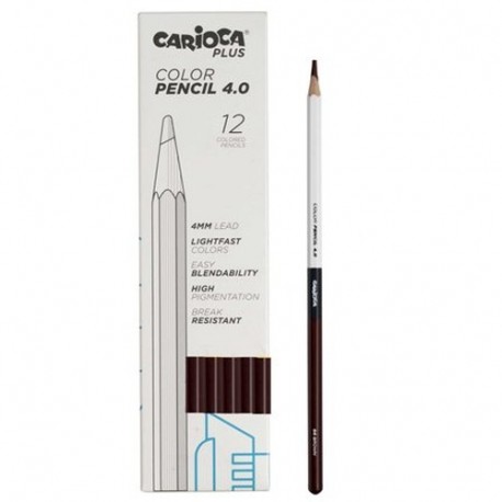 PASTELLI CARIOCA 4.0 MARRONE 12PZ -