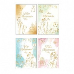 BIGLIETTO FELICE MATRIMONIO  -