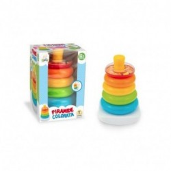 GIOCO PIRAMIDE 5 ANELLI COLORATA -