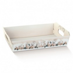 CESTO I.350X260X70  CHRISTMAS VILLAGE  -