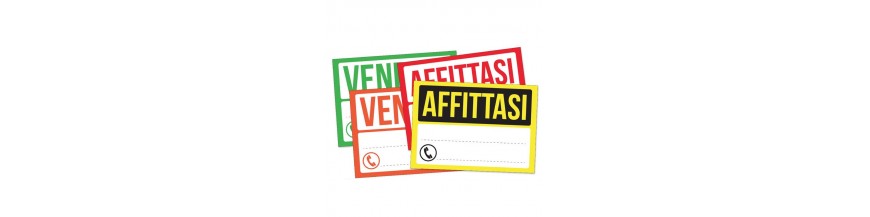 CARTELLI :AFFITASI VENDESI FERIE