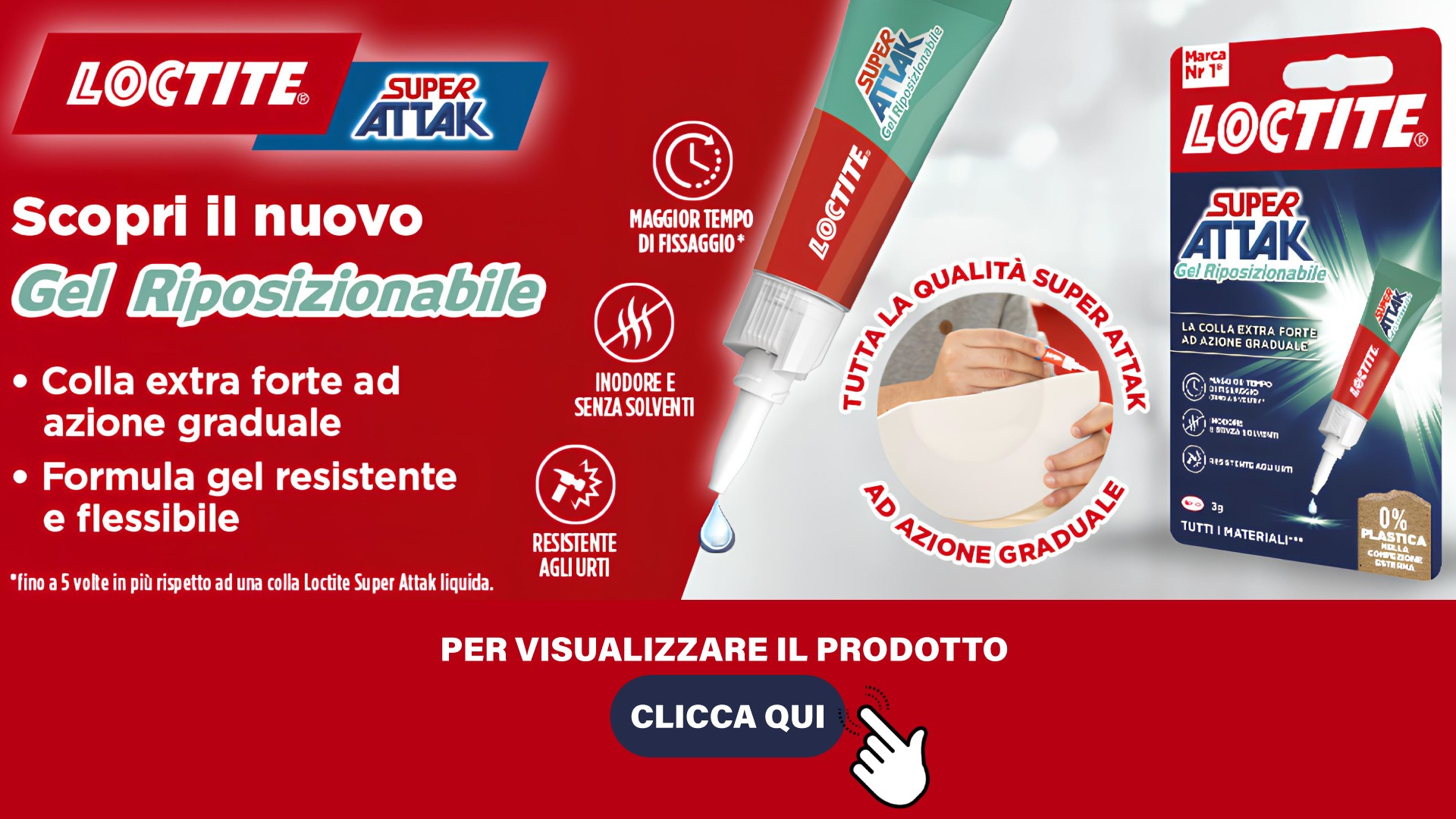 SCOPRI IL NUOVO GEL SUPER ATTAK RIPOSIZIONABILE